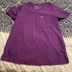 Figs XS Catarina scrub top in limited edition color ultraviolet purple
